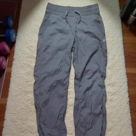 Lululemon Dance Studio Pants Grey Cinch Hem Unlined - Picture 1 of 5